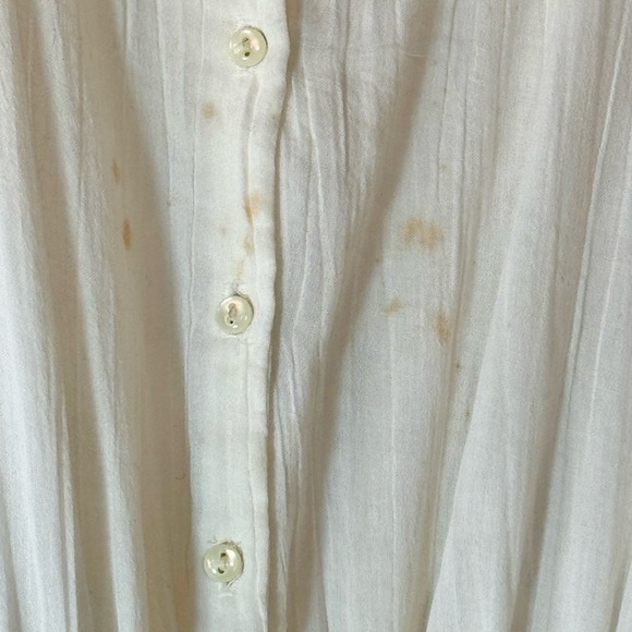 Vintage Gunne Sax Jessica McClintock White High Neck Edwardian Style Gown, 10 - Picture 11 of 12